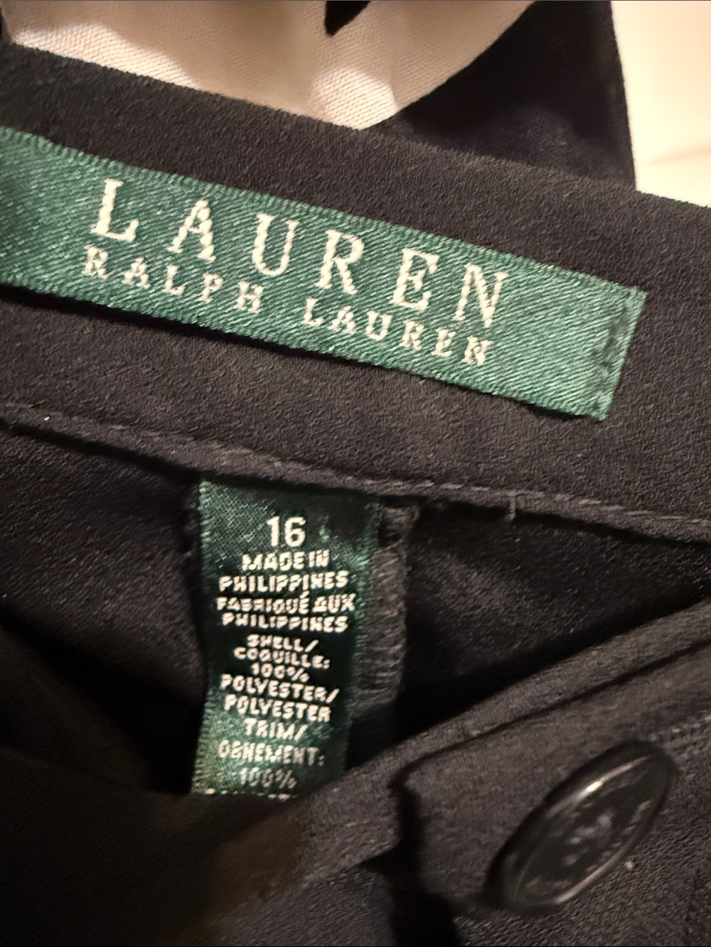 LAUREN Ralph Lauren Black tuxedo Tapered pants 16 - Picture 4 of 4